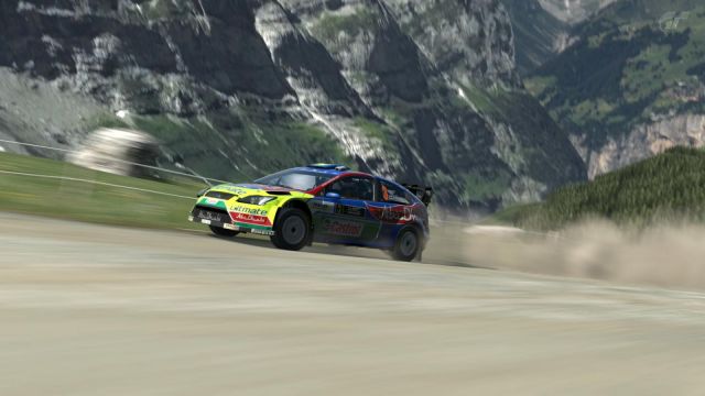 Ford Focus WRC panning shot at Eiger Nordwand K Trail