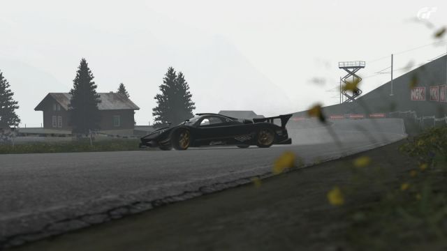 Pagani Zonda R drifting at Eiger Nordwand Short Track